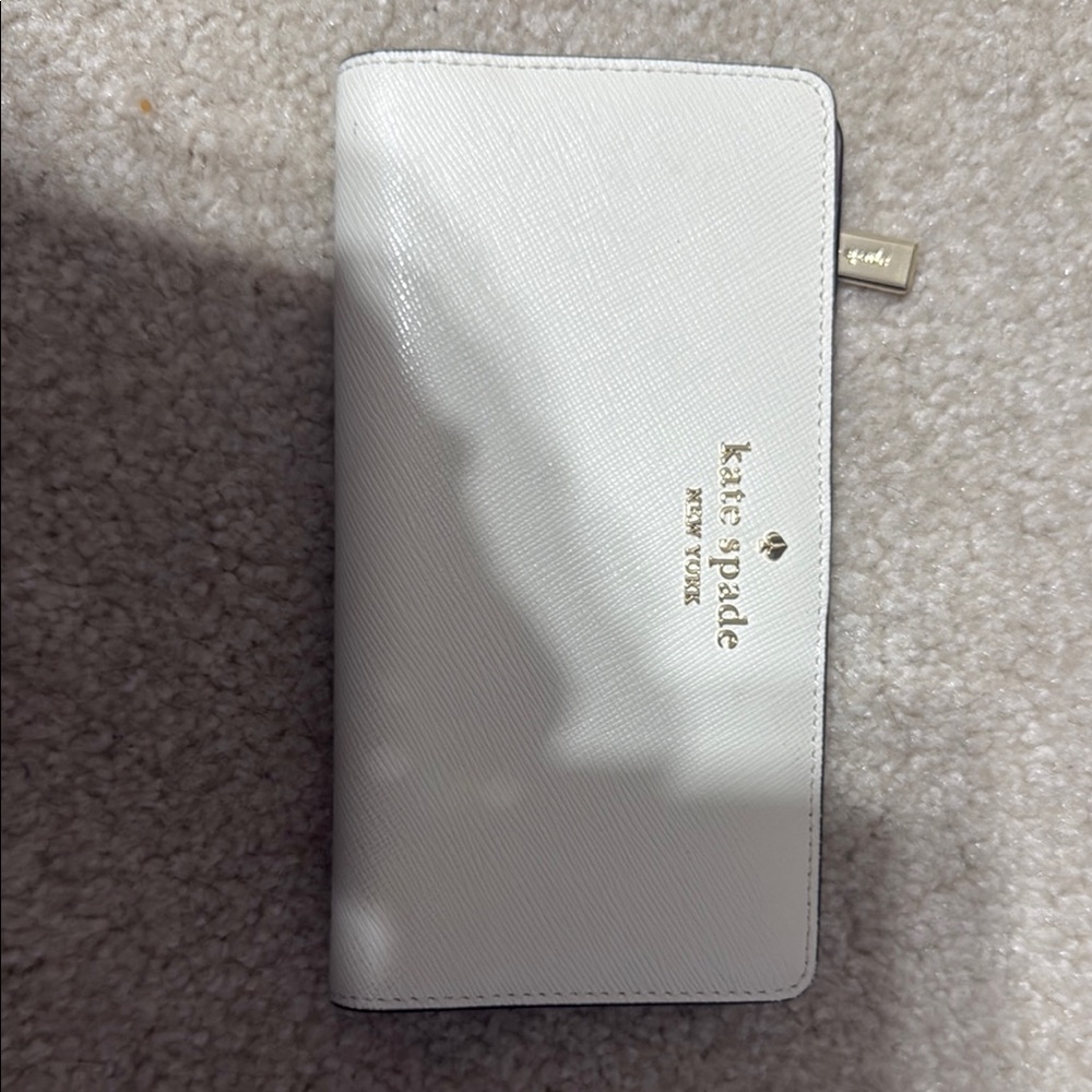 Kate Spade Ivory Wallet with Gold Details